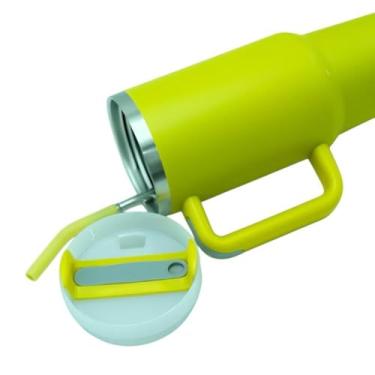 Imagem de Garrafa térmica em aço inoxidável Mantém as bebidas na temperatura ideal Ideal para o ginásio, trabalho, viagens e uso diário (Amarelo)