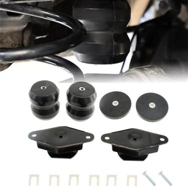 Imagem de HLUCHY FR350SDJ Kit de mola auxiliar de ar traseiro de substituição de borracha para Ford F-350 Super Duty 2WD 4WD 2017-2025 | Kit de suspensão de mola de folha traseira | Paradas de colisão