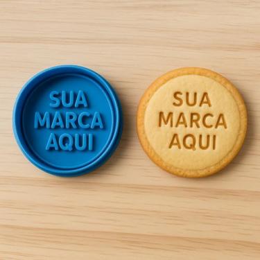 Imagem de Cortador e Carimbo de Biscoito Personalizado com sua Marca Ou Logo para Clientes Logomarca