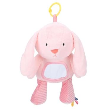 Imagem de Fockety Sono de bebê Soother Plush Toy, Musical Byled Animal Com Canção de Ninar Suave, Tecido Macio Macio para Bebês Recém -nascidos, Assento de Carrinho de Berço (Coelho rosa)