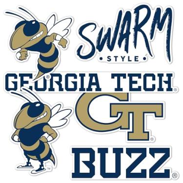 Imagem de Desert Cactus Adesivo Georgia Tech Jaquetas Amarelas GT Institute of Technologyr Decalques de Vinil Garrafa de Água Carro Folha de Scrapbook T2 (Tipo 2-4)