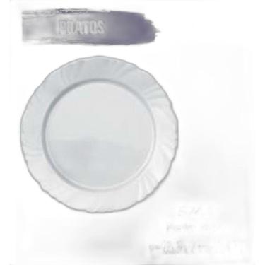 Imagem de Jogo De Prato Pétala 04 Pratos Rasos - 26Cm Branco