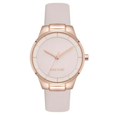 Imagem de Nine West Relógio feminino Saffiano, NW-3080, rosa