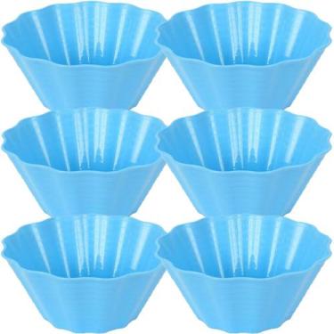 Imagem de Kit 6 Tigela Pote Cumbuca Colorida Sobremesa Reutilizável - ErcaPlast