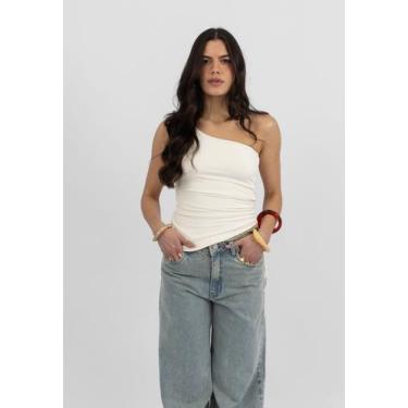 Imagem de Blusa Regata Assimétrica Off White - Martina Oficial, PP