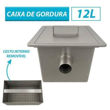 Imagem de Caixa de Gordura Inox  Prática e Sustentável Para Comércios e Residênc