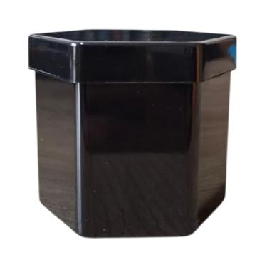 Imagem de Caixinha Acrílica Sextavada Preta Lembrancinha 5x4cm Festa Confraternização Artesanato (10)