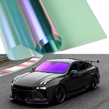 Imagem de XhuangTech 65% película de vidro premium para carro, 65% privacidade VLT rolo de filme roxo sonhador para carro ou blocos domésticos raios UV infravermelho, calor e brilho - resistência a arranhões