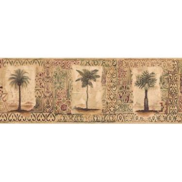 Imagem de Borda de papel de parede - borda de papel de parede de palmeira SP76492L