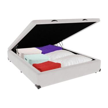 Imagem de Cama Box Baú Viúvo Bravus 128x188x44 Branco