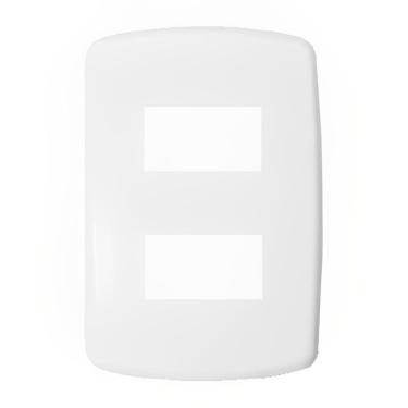 Imagem de Placa 4x2 2 Modulos com Suporte Branco - DC-8100/38 - DICOMPEL