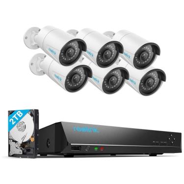 Imagem de Sistema de Câmeras de Segurança 8 Canais PoE, 6 PCS, REOLINK RLK8 410B6 5MP, Branco