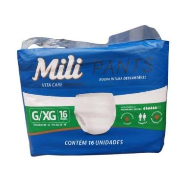 Imagem de Roupa Íntima Vita Care Pants Unissex Tamanho G/XG (MILI) - Pacote com 