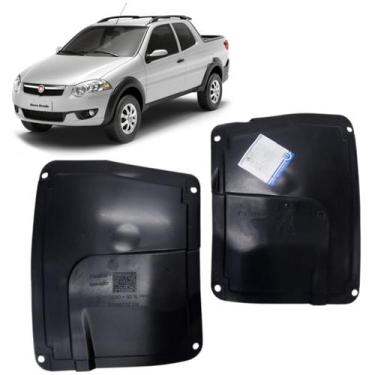 Imagem de Par Tampa do Parabarro Dianteiro Fiat Strada 2014 2015 2016 2017 2018 