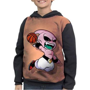 Imagem de Moletom Infantil Dragon Ball Majin Buu Kid Buu - smoke, Preto, 1