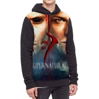 Imagem de Moletom Com Capuz Supernatural Ref:259 - smoke, Preto, M