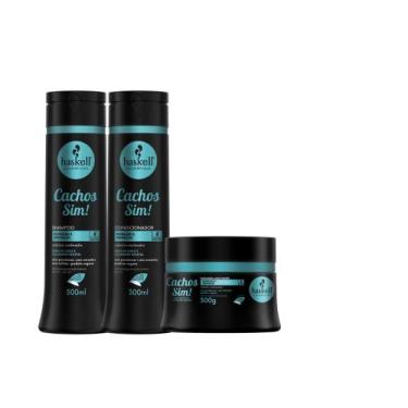 Imagem de Kit Cachos Sim! Haskell 3 itens, 300ml