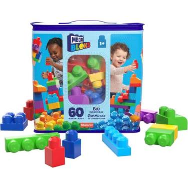 Imagem de Mega bloks sacola com 60 blocos coloridos - mattel dch55