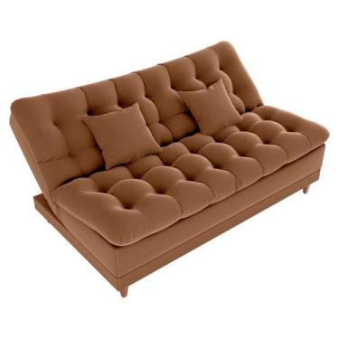 Imagem de Sofá Cama 3 lugares casal confortável 1,85 larg Duda Matrix, VELUDO FE