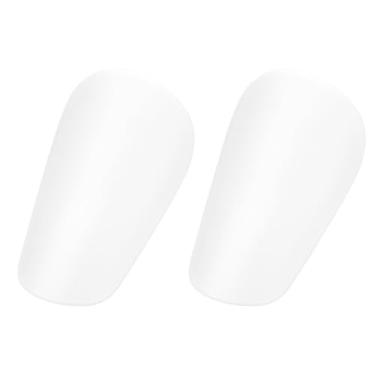 Imagem de Caneleiras de futebol, 2 peças de mini caneleiras de proteção para panturrilhas, 10 x 6 cm, para homens e mulheres adultos, equipamentos de jogadores de futebol, atletas, branco