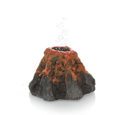 Imagem de Decoração de aquário de peixes - Decorações para pequenos aquários de peixes para caverna esconderijo de ciclídeos Betta (vulcão S)