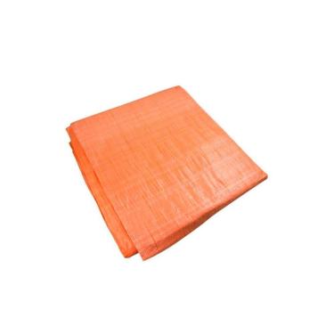 Imagem de Lona Belfix 3x3m Laranja 100 Micras Polietileno Uso Leve Alvenaria Camping