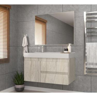 Imagem de Gabinete Banheiro Cuba E Espelheira 80Cm MultimóveisVcr10074 - MULTIMO