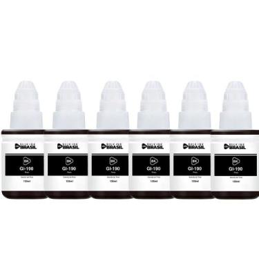 Imagem de Kit 6 Tintas Para G3110, G3111, G4100 G2100 G2110 Gi-190 - Bulk Ink Do
