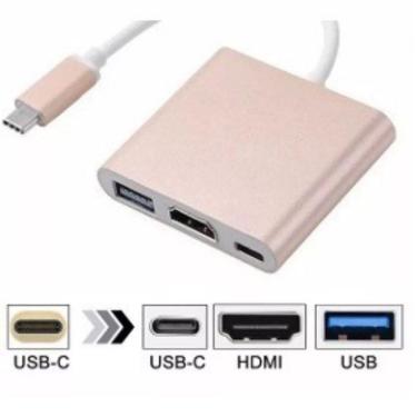 Imagem de Adaptador Usb 3.1 Type C Thunderbolt 3.0 X Hdmi Usb 3 Tipo C
