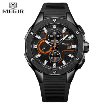 Imagem de Relógio Masculino Megir 2053 à Prova D'água Preto