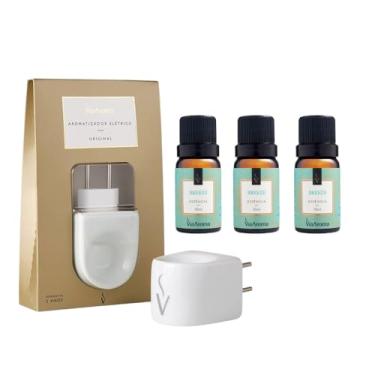 Imagem de Kit Aromatizador Elétrico Bivolt Original Via Aroma com 3 Essências 10ml Breeze