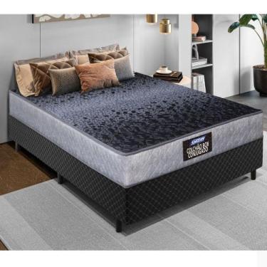 Imagem de Cama Box Conjugado Casal 138cm Supreme Gazin, Natural Cinza
