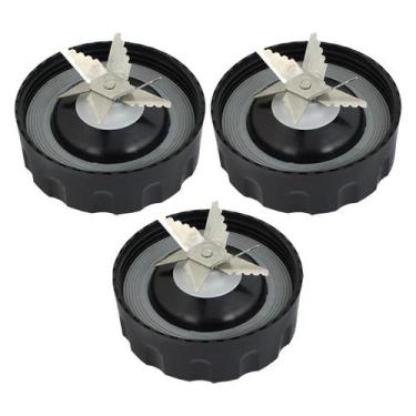 Imagem de Kit 3 Facas Preta 6 Lâminas Liquidificador Ri2240 Ri2242 Ri2244 Philip