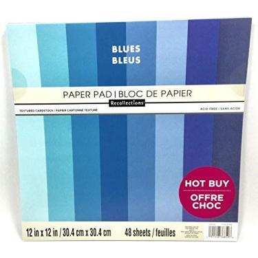Imagem de Craft Smart or Recollection's Blues Bloco de papel cartolina 30,5 x 30,5 cm, 48 folhas de dupla face, sem ácido