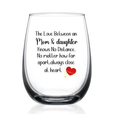 Imagem de HAYOOU Presentes para mãe da filha, Natal, Dia das Mães, presentes de aniversário para mães, The Love Between an Mom & Daughter 425 g taça de vinho