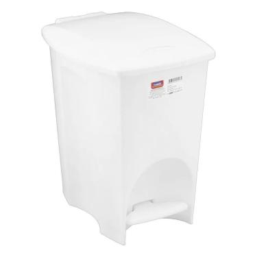 Imagem de Lixeira Com Pedal Branca 7L Plasútil