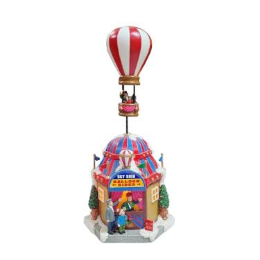 Imagem de MOMENTS IN TIME LED de poliresina de Natal de 30 cm de altura e passeios de balão musical com balão animado B/O