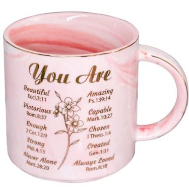 Imagem de Mugpie Presentes cristãos para mulheres - Presentes de fé católica espiritual inspiradora para mulheres, amigas, colegas de trabalho - Presente de aniversário e Natal para irmã mãe avó, You Are