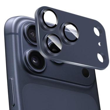 Imagem de ZXZone Protetor de lente de câmera para iPhone 17 Pro, liga de alumínio de adesão forte e material de vidro de safira [proteção contra quedas] Capa de câmera de vidro temperado 9H capa de anel de