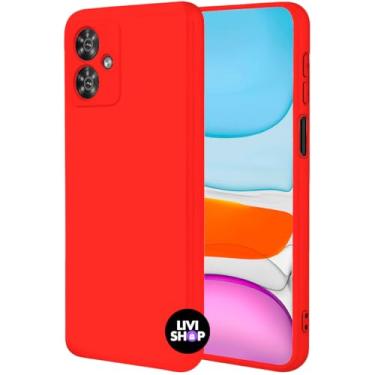 Imagem de Capa Case Capinha Compatível Motorola G05 Silicone Com Bordas Elevadas Aveludada Forro Premium (VERMELHO)