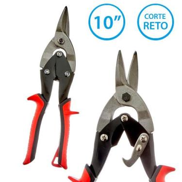 Imagem de Tesoura Corta Chapa de 10 Polegadas Tipo Funileiro Corte Reto 250mm Av