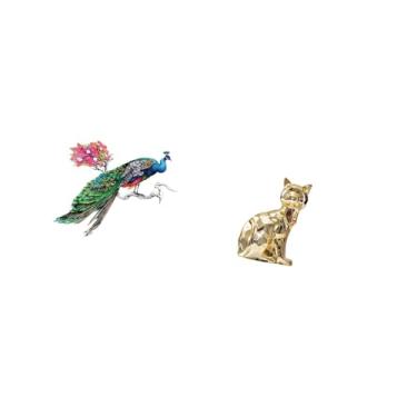 Imagem de Fenteer Escultura de Parede Retrô de Gato, Adesivo Decorativo em PVC, Estatueta de Animal para Sala de Estar, Cozinha, Sofá, TV, Lareira, Decoração de Casa.