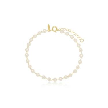 Imagem de Pulseira Pérola Banhada a Ouro 18k - Érica Santini Semijoias