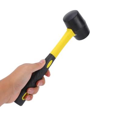 Imagem de Zhjvihx Martelo de Borracha, Cabeça de Borracha Elástica Alta para Bater Sem Danos, Alça Ergonômica Antiderrapante, Com Golpe Suave para Estacas de Barraca de Acampamento para