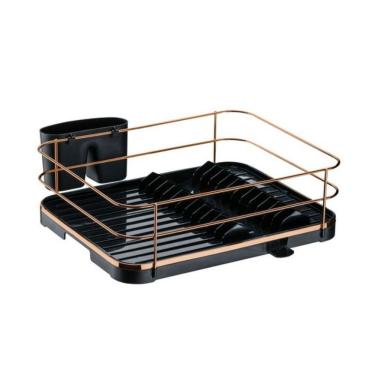 Imagem de Escorredor De Louças Em Plástico Originale Future Preto E Rose Gold