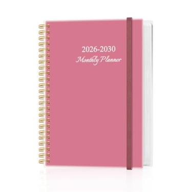 Imagem de Agenda mensal 2026-2030, calendário de cinco anos de setembro de 2025 a dezembro de 2030 com encadernação espiral, bolso interno, fecho elástico, agenda de 64 meses para casa | escola | escritório