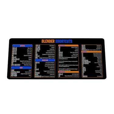 Imagem de Tuycorpus Blender Shortcuts Mouse Pad Blender Keymap Folha de Cheat Sheet Modelagem 3D, Animação, Escultura, Renderização, Tapete de Mesa Grande, Acessórios de Computador Essenciais para Estudo