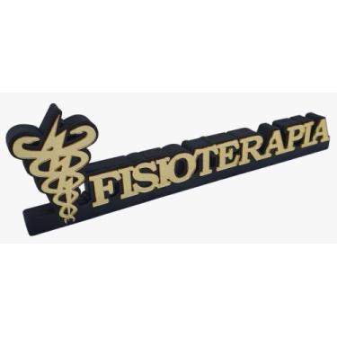 Imagem de Letreiro De Profissões Espelhado 3d - Fisioterapia Gold - By Hands