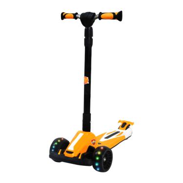 Imagem de Patinete Radical Racing Dobrável Laranja 3 Rodas Com Luz - Dm Toys DMR6811AM