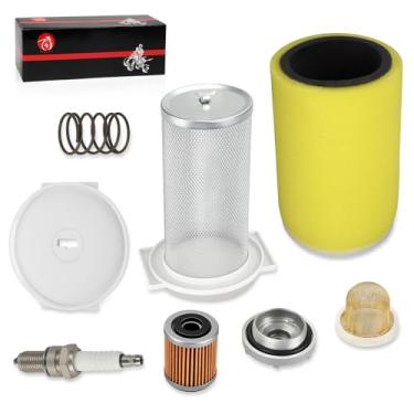 Imagem de Kit de gaiola de filtro de ar Yamaha Big Bear Moto-4 Kodiak 350 400 YFM350 YFM400 com filtro de combustível + kit de mola de filtro de óleo de plugue de drenagem 1987-1999 1YW-14458-01-00